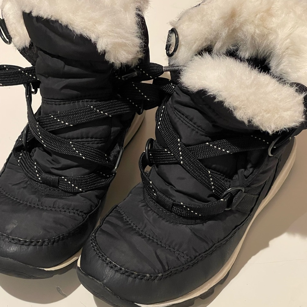 Sorel boots that feel like sneakers. Lightweight so kids can still run around.